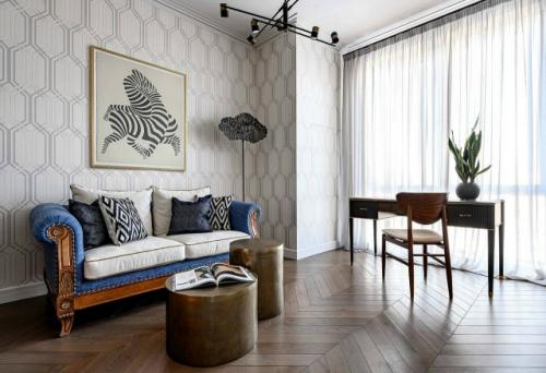 Трёшка с винтажными акцентами и стеклоблоками фальконье. 05