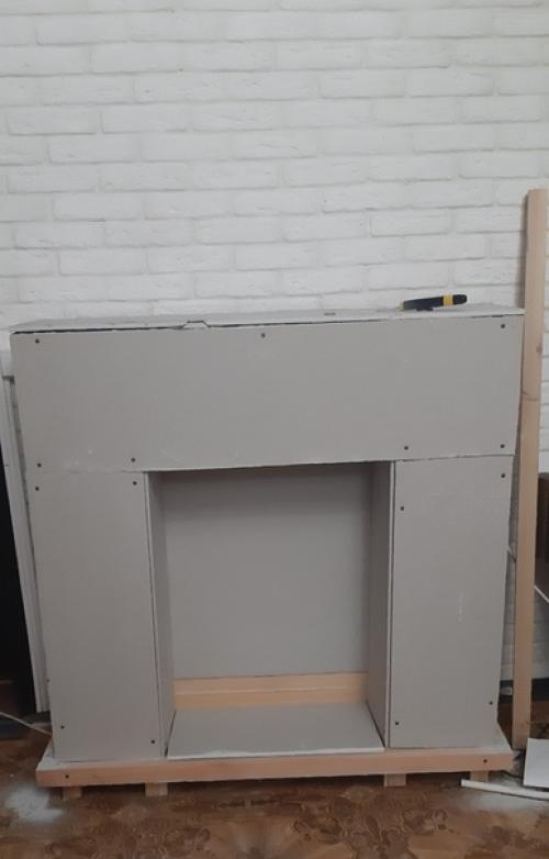 Насмотревшись картинок, решили тоже каминчик смастерить. 01