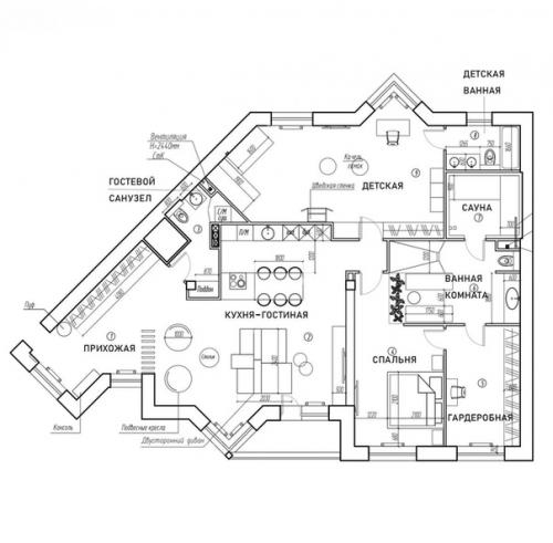 Трехкомнатная квартира 157 кв. 09