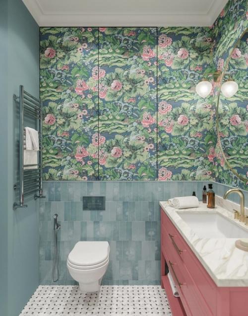 В этой ванной комнате красивая не только цветовая гамма. 03