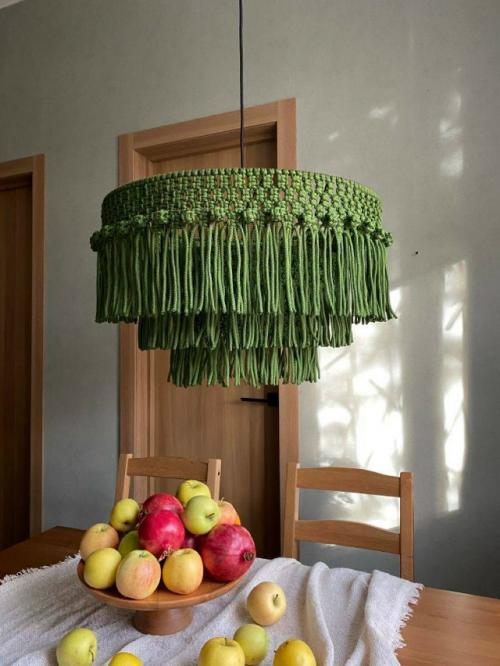 Люстры и светильники из макраме. 03