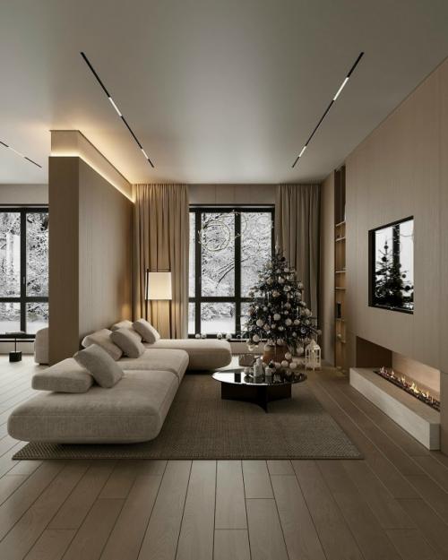 Гостиная в загородном доме. 01