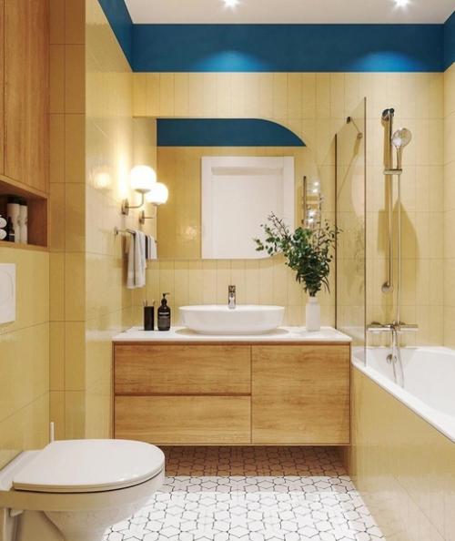 Так выглядит интерьер в котором в качестве основного цвета выбрали голубой цвет. 04