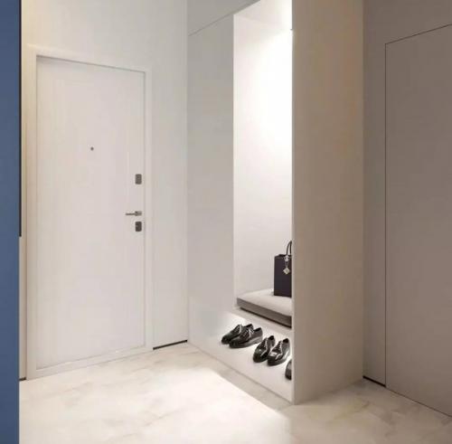 Не частый выбор для интерьера кухни - синий цвет. 07