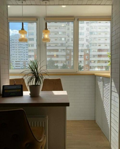 Балкон как продолжение кухни. 01