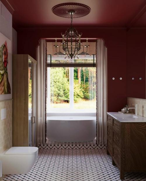 Ванная комната в алом цвете. 03