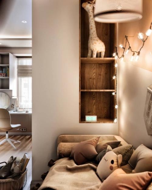 Mинималистичный, тёплый интеpьер в oдной цветoвой гaмме. 05