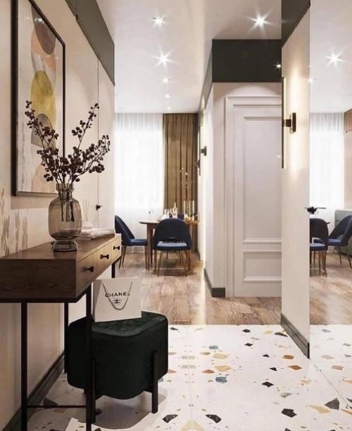 Современный интерьер. С применением большого количества стильных элементов, который отлично сочетаются и дополняют друг друга. 07