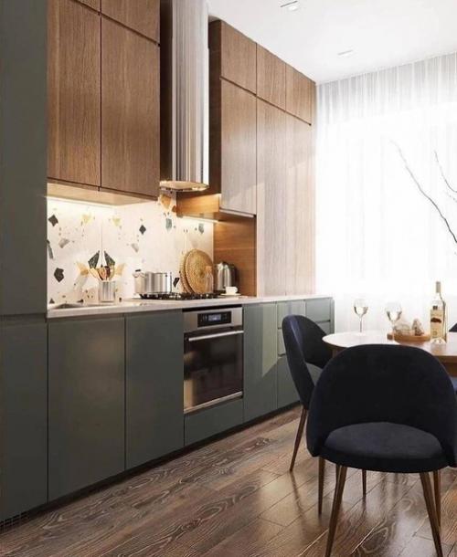 Современный интерьер. С применением большого количества стильных элементов, который отлично сочетаются и дополняют друг друга. 02