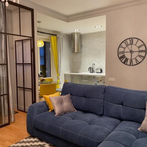 Оцените дизайн!  Однокомнатная квартира, перепланировка в евродвушку.