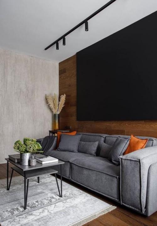 Интерьер в приглушенных тонах.