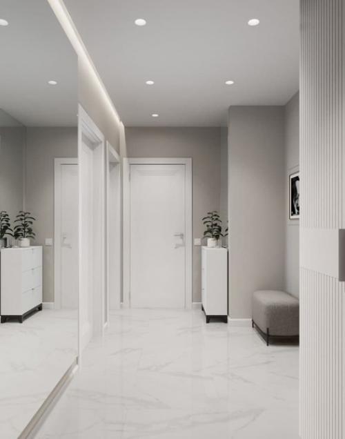 Соврeмeнный и спокойный интeрьeр для сeмьи с рeбeнком получился. 07