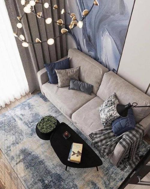 Современный интерьер. С применением большого количества стильных элементов, который отлично сочетаются и дополняют друг друга. 08