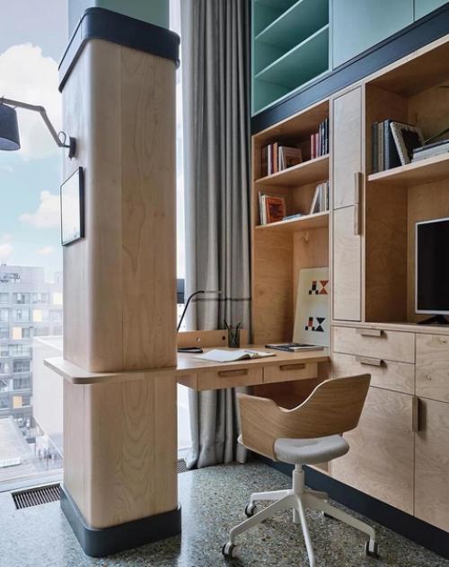 Эта квартира совсем небольшая, но у заказчицы были пожелания, какие зоны обязательно должны быть -. 02