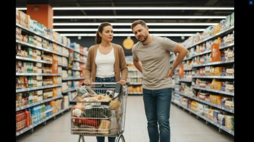 Решили с мужем закупить продукты на две недели.  