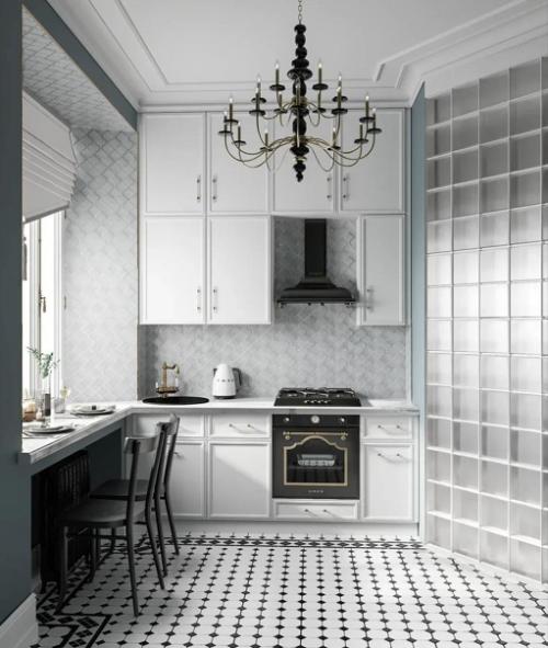 Стильная кухня. С весьма необычным интерьером. 03