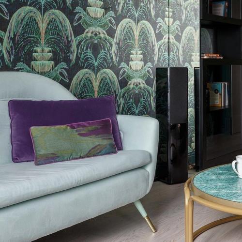 Сочетание зелёного и фиолетового: модно и выразительно. 04