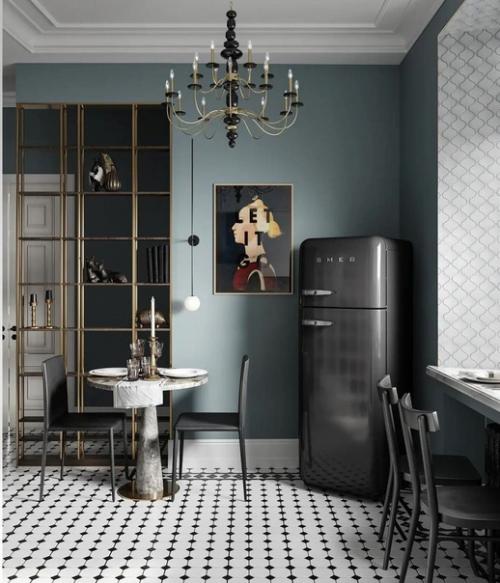 Стильная кухня. С весьма необычным интерьером. 04