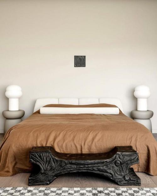 Весьма необычная, неординарная спальная комната. 03