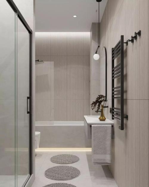 Ванная комната в светлых тонах. 02