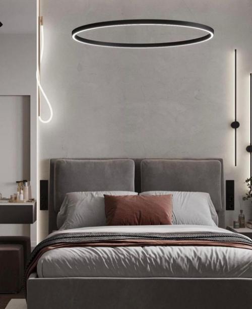 Спальня в серых, спокойных оттенках. 02