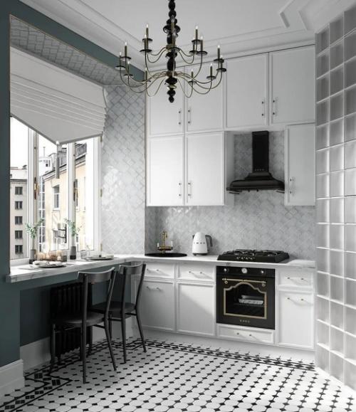 Стильная кухня. С весьма необычным интерьером. 02