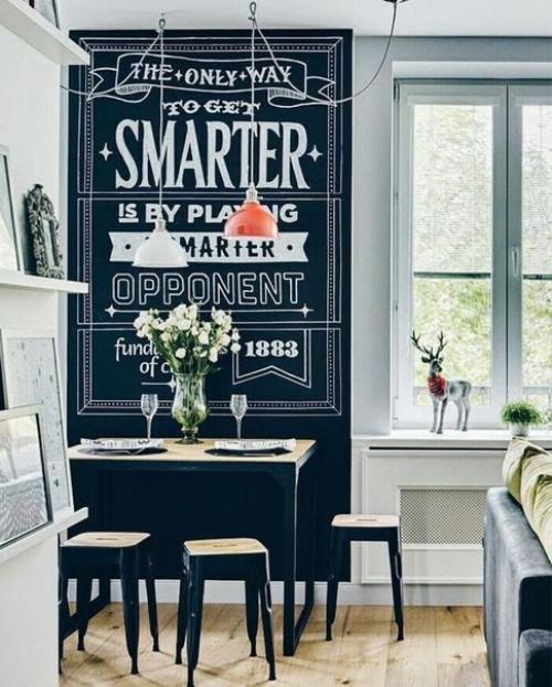 Интересная подборка. Черных меловых стен с рисунками.