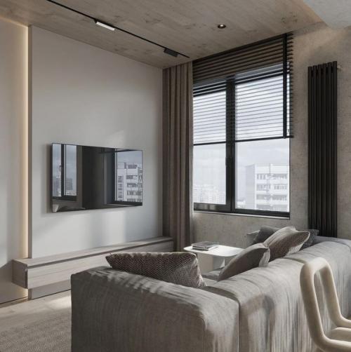 Гармоничный, монохромный интерьер. 03