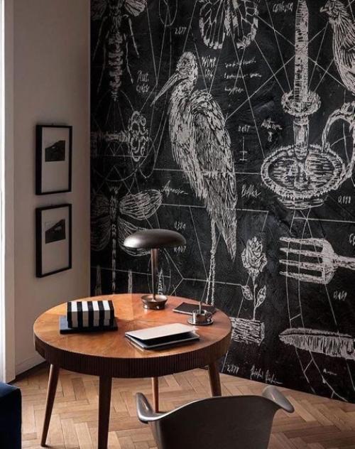 Интересная подборка. Черных меловых стен с рисунками. 03