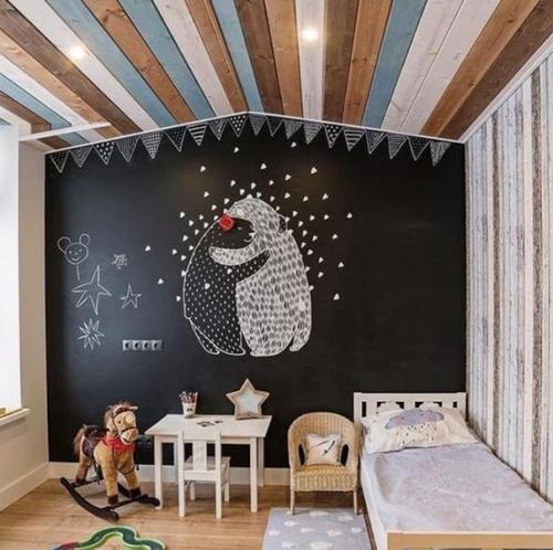 Интересная подборка. Черных меловых стен с рисунками. 04