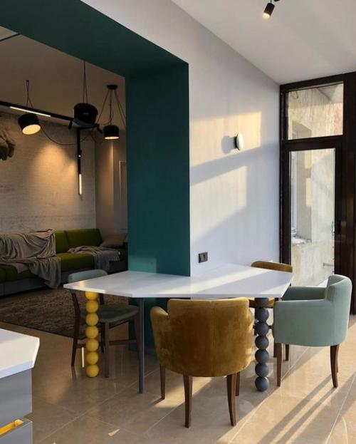 Очень необычный интерьер кухни. 08