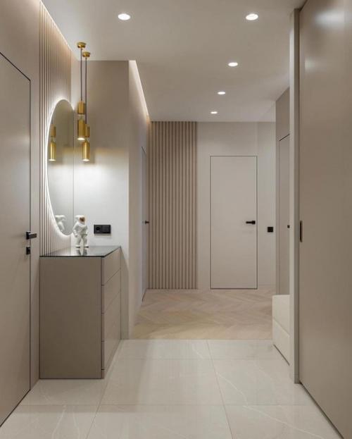 Светлый, современный интерьер квартиры.