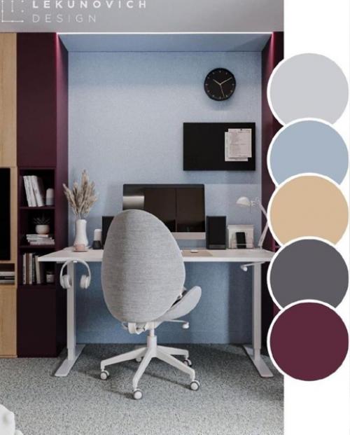 Подборка интерьеров. С цветовой палитрой. 01