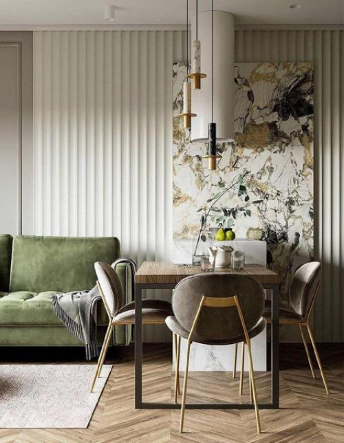 Фисташковый цвет эту квартиру полонил. 03