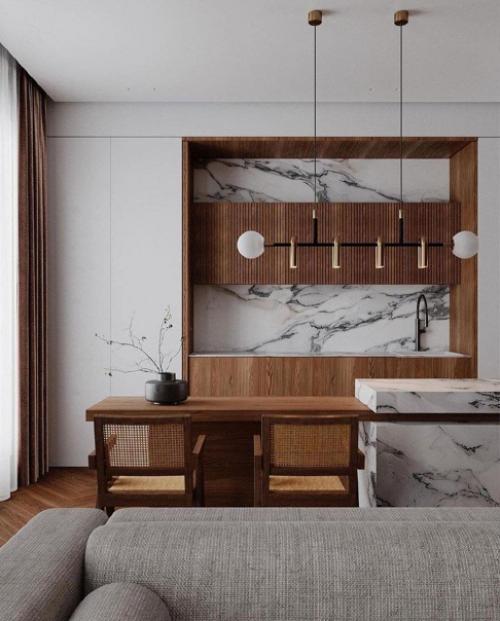 Интерьер в коричневых тонах. 02