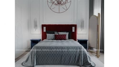 Добрый день!  Дизайн спальни для родителей в стиле современная классика. 02