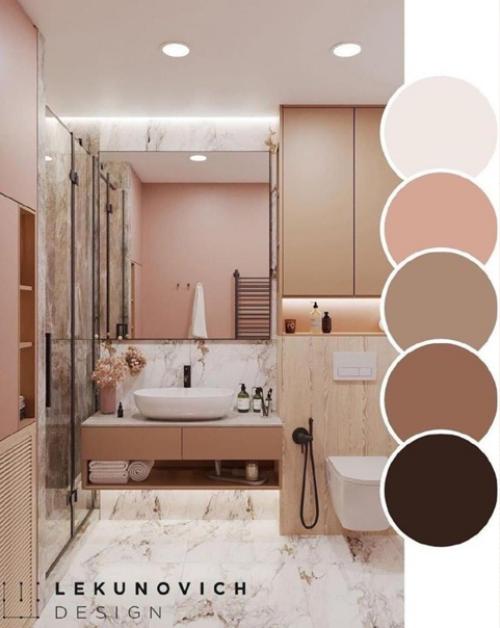 Подборка интерьеров. С цветовой палитрой. 02