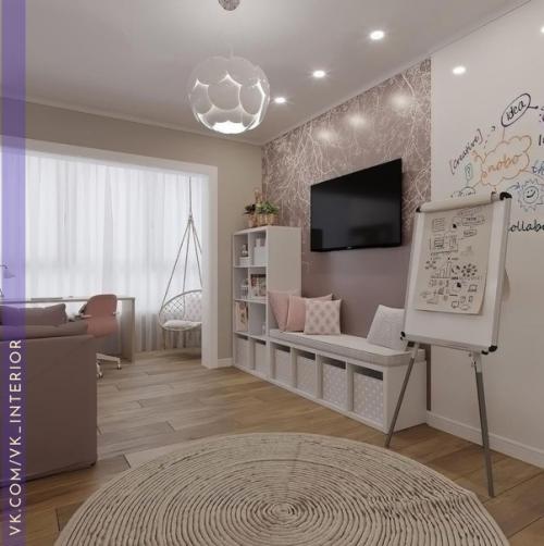 Нежнейший, приятный интерьер для девочки подростка. 01