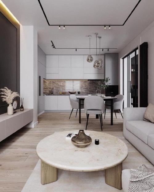 Интерьер кухни - гостиной. 01