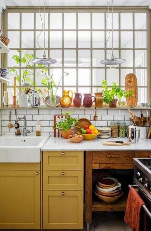 Подборочка интерьеров. С кухнями в желтом цвете. 01
