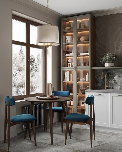 Стильная кухня - гостиная. 02