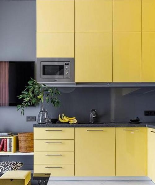 Подборочка интерьеров. С кухнями в желтом цвете. 03