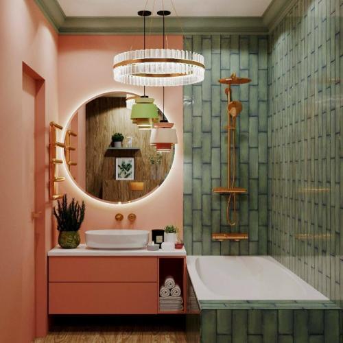 Интерьер яркой студии в стиле нео Мемфис. 02