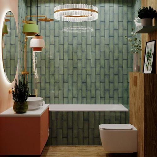 Интерьер яркой студии в стиле нео Мемфис. 03