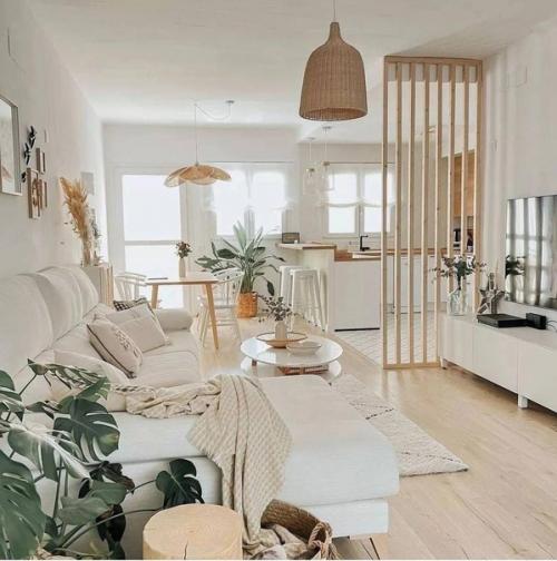 Светлый интерьер. С натуральными текстурами. 05