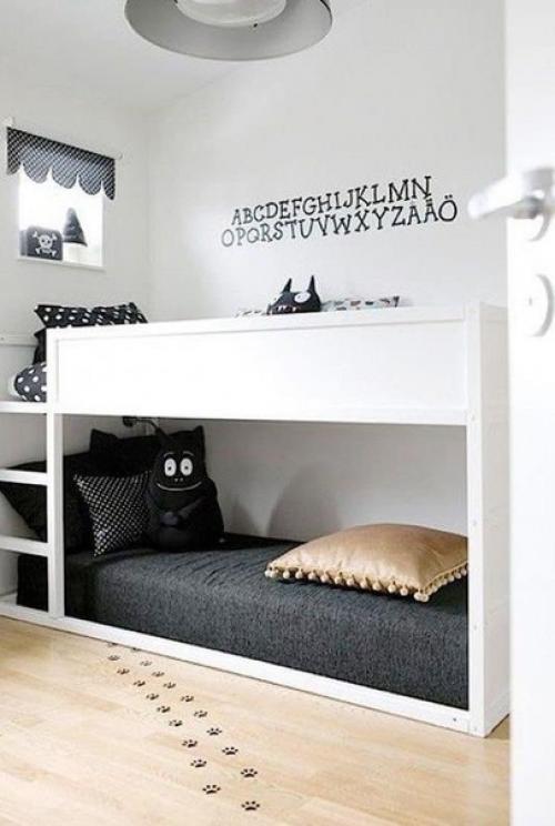 А детские комнаты в черно-белом цвете. 03