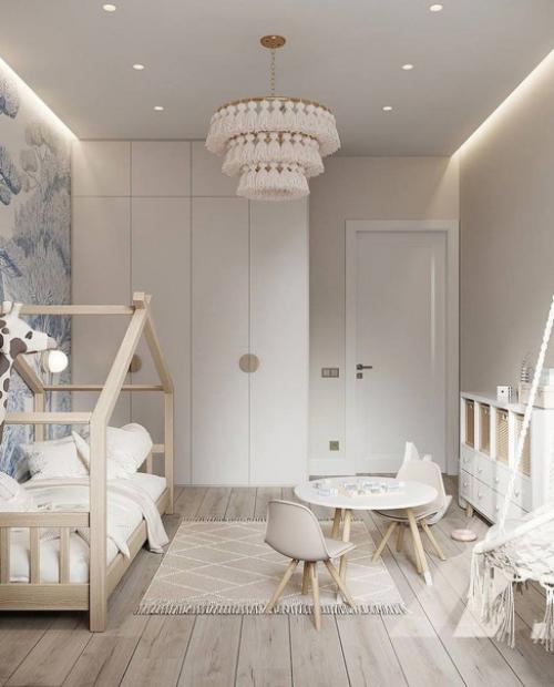 Оформления детской в светлых тонах. 02