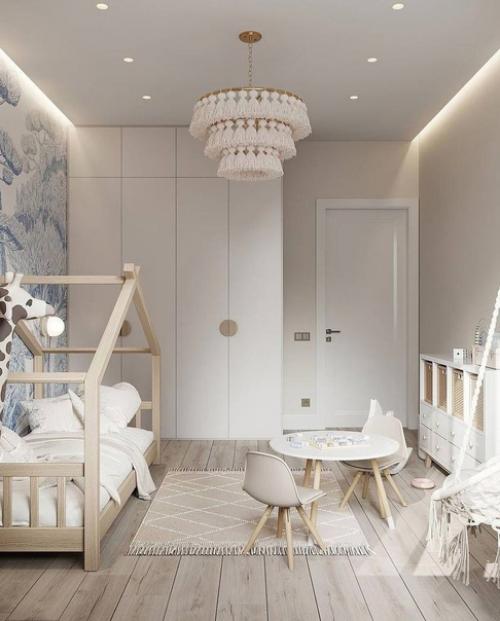 Оформления детской в светлых тонах. 01