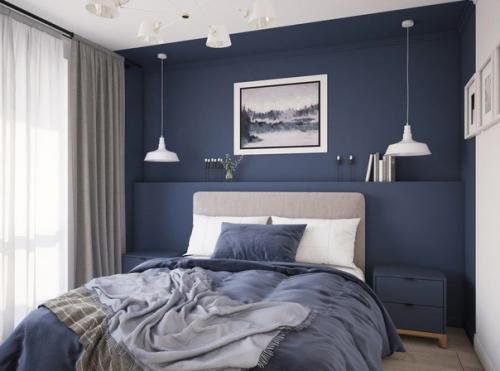 Интерьер спальной комнаты наполненный нежностью и легкостью. 03