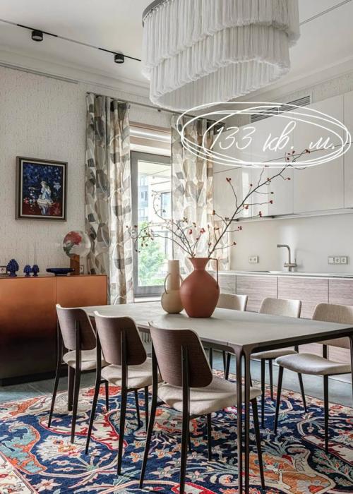 Квартира с этническими мотивами и ярким характером. 01